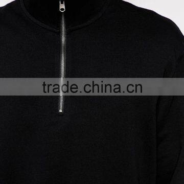 Zip Neck Sweatshirt With Dropped Shoulder photo-3