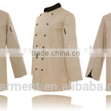 Eco-Friendly French Executive Chef Uniform champagne chef uniform