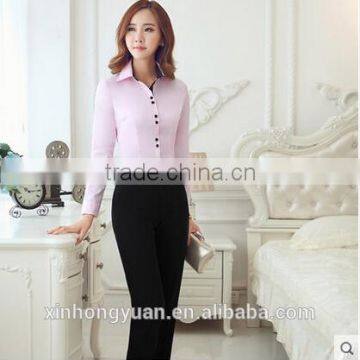 Custom Latest Style Fancy Office Ladies Chiffon Blouses photo-2