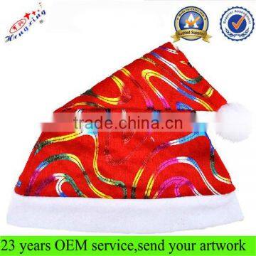 Design in stock wholesale hat kids mini christmas santa hats