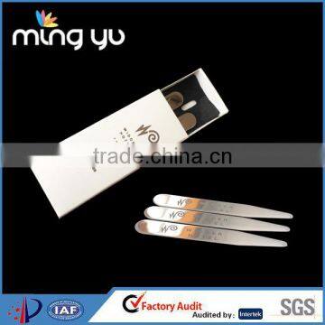 Customize High Quality Shirt Cardboard Packaging Metal Collar Stays