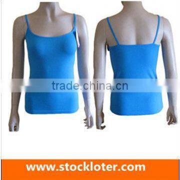 Stock Seamless Plain Singlets for Women