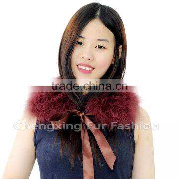 CX-A-46B Wholesale Cheap Woman Feather Turkey Fur Detachable Fur Collars photo-2