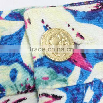 2017 Women Floral Pants High Waist Ladies Latest Flower Shorts photo-3