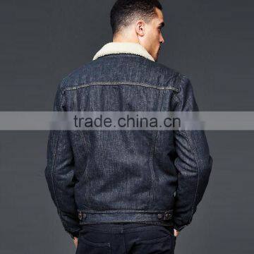 Man Denim Winter Jacket With Pocket and Fur Collar With Good Quality photo-2