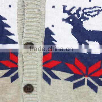Baby Boys Nordic Snowflake Reindeer Cardigan Sweater photo-5