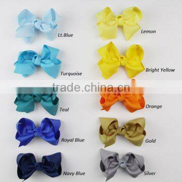 4.5inch ribbon bows/hair bows/grosgrain ribbon bow/chunky bows