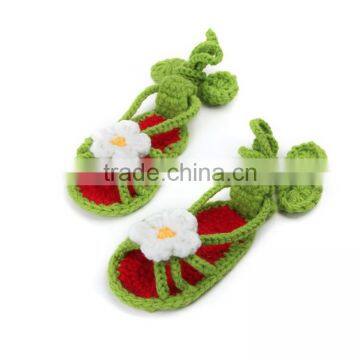 Summer Baby One Flower High Quality Crochet Shoes for Children photo-4