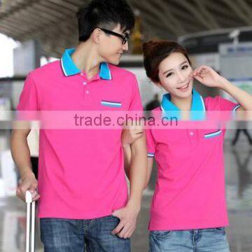 China Fashion Good Quality Jiangxi Factory Cheap Custom Cotton Couples Polo Shirt photo-2