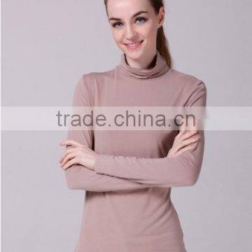 New Style Fashion Long Sleeve Turtleneck Ladies T-shirt Wholesale photo-3