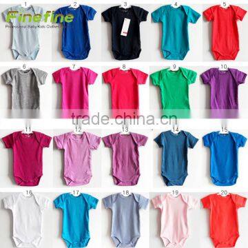 Summer Baby Clothes Eco Bamboo Clothes Short Sleeve Plain Baby Romper Pattern photo-2