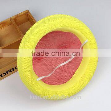 2017 Fashion Straw Hats Summer Baby Ear Decoration Lovely Children Character Girls And Boys Sun Hat Solid Children Floppy Mz-254 photo-3