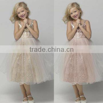 Flower Girls Sequins Tutu Dress Kids Long Birthday Party Dress photo-3