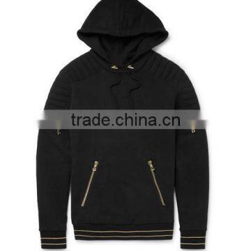 Black Fleece-Back Cotton-Jersey Hoodie photo-3