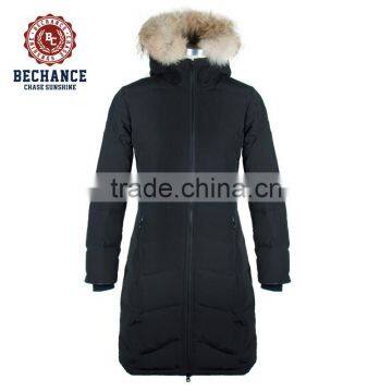 the wholesale customized down coat with fur hood