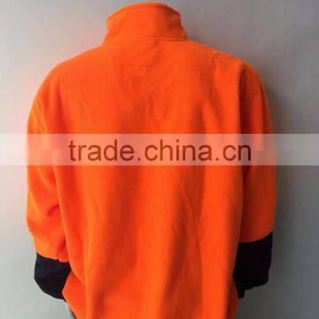 Two-color Fleece High Visibility Polar Jacket With Reflective Tapes photo-2