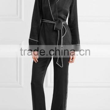 2017 High Quality 100% Silk Women Pajamas Hot Sale photo-2