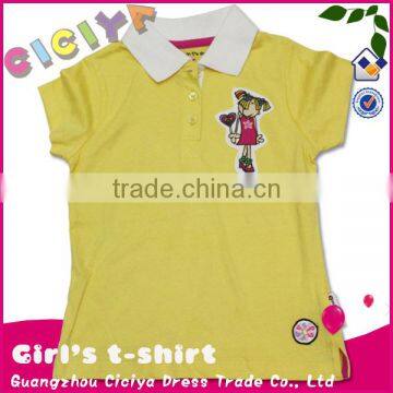 OEM design cute girl polo tshirt