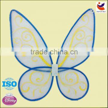 factory wholesale blue color net yarn material butterfly wings for kids
