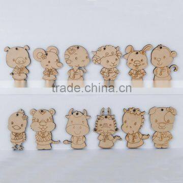 Cartoon MDF Hanging Decorations Custom Children DIY Scrawl Learning Wood Craft photo-4