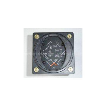 Combination 100 psi 2 1/4 Dual Oil Aircraft Pressure Gauge and Temp Guages PT2-10P30F