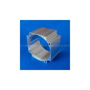 Aluminium profile for motor shell with sliver anodizing and machining