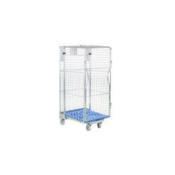 Secure nestable roll truck with plastic base RCS-F-006