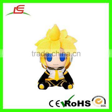 Hot sale 20cm stuffed cartoon game toy yellow custom plush dolls for kids