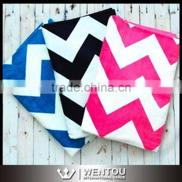 Wholesale Soft Monogrammed Chevron Beach Towel