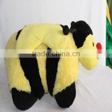 Cutom Plush Pillow Bee Stuffed Plush Animal Toy Pillow Yellow photo-6
