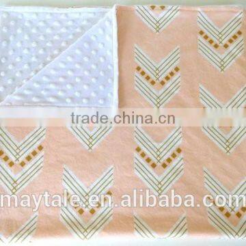 Ultra Soft Baby Minky Blanket With Cotton Print photo-3