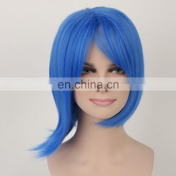 MPW-0029 carnival halloween women party short bob blue china doll wig