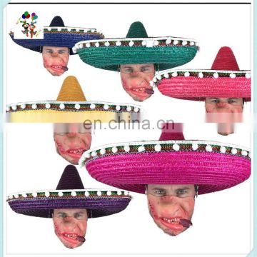 Gringo Costume Fancy Dress Straw Large Sombrero Mexican Hats HPC-0203