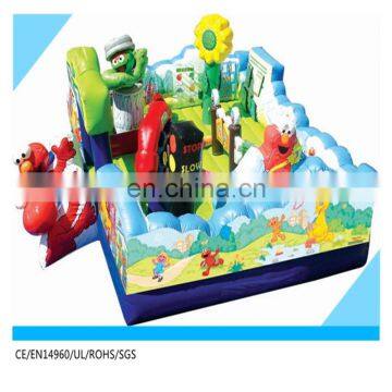 sesame street inflatable bouncer,/sesame learning town air bouncer inflatable trampoline