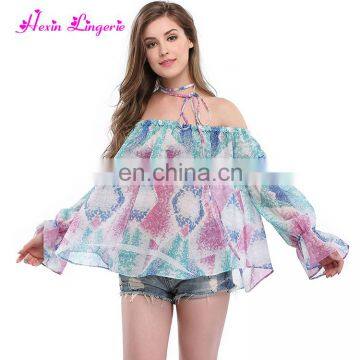 Wholesale Summer Floral Off Shoulder One Size Ladies Beach Dress photo-4