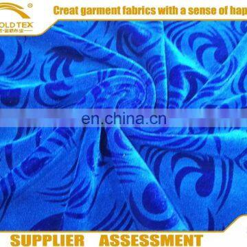 Hot Sale India Spun Velvet Emboss Fabric With Plian Dyed