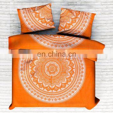 Indian 2017 Orange Ombre Mandala Duvet Cover Set Quilt Cover Comfoter Set Doona Cover Duvet Cover With Pillow Cover