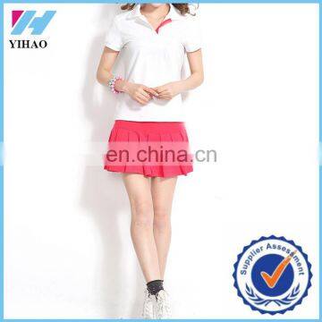 Yihao 2015 new fashion women tennis top and skirt summer active wear tennis dress set