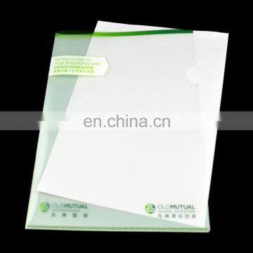 Promotional A4 size L shape PP file folder