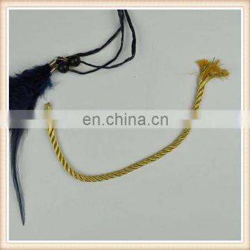decorative gold double braided polyester rope for clothes made in China