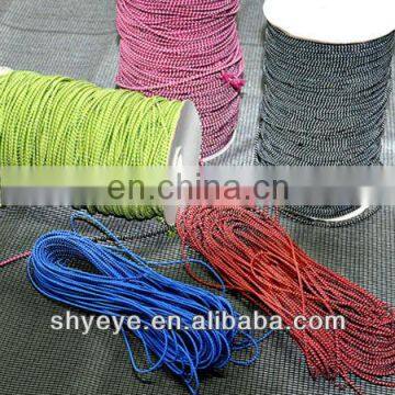 Reflective draw cord for elastic reflective tent rop