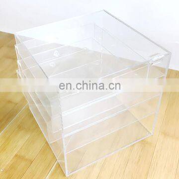 Customized and Useful 4 Tiers Acrylic Cosmetic Storage Box photo-3