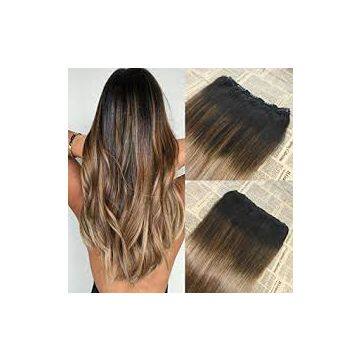 Silky Straight No Mixture Synthetic Hair Extensions Mixed Color