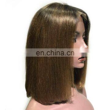 Hot Sale Lovely Bob Wig, Blonde Straight Unprocessed Brazilian Human Hair Wig