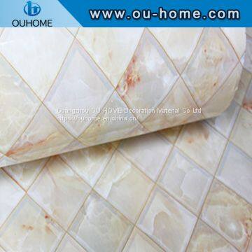 Marble Style Adhesive Oil Proof Kitchen Wall Sticker photo-5