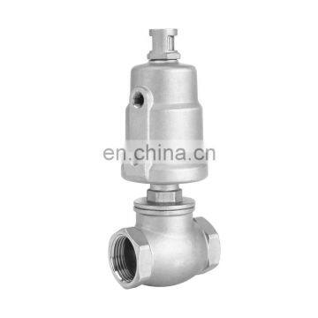 Angle seat valve female thread pneumatic steam Stainless steel 304 head plastic head T-type water valve Cut-off dryer drum valve