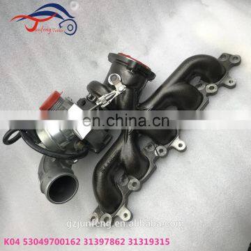K04 Turbo 53049700162 31397862 31319315 Turbocharger Used for Volvo S60 T5 70 2.5T Engine