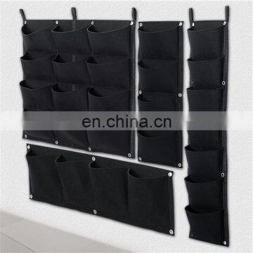 black felt plant bag vertical garden