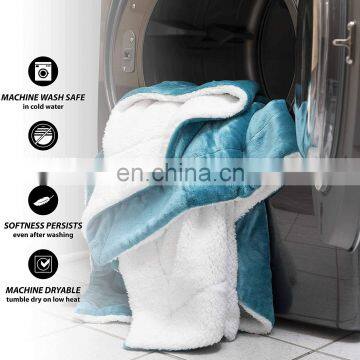 High Quality Luxury Lightweight Cozy Super Soft Plush Microfiber Solid Flannel Throw Blankets Fleece Blanket for Home photo-6