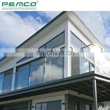 2019 PEMCO Aluminum Glass Railing Design Balcony Frameless Aluminum Glass Balustrade Stair photo-5
